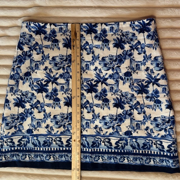 LOFT Blue and White Mini Pencil Skirt Casual - Picture 1 of 3
